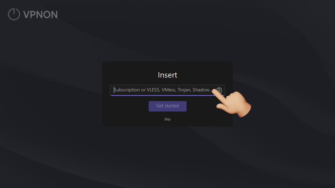 Connecting VPN in happ app on Windows