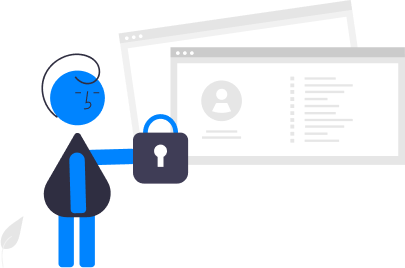 Девушка на верхнем блоке презентует VPN